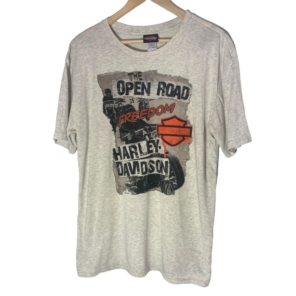 Harley Davidson men's L soft T-shirt Open Road Freedom Quebec Canada motorcycle